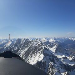 Flugwegposition um 13:57:19: Aufgenommen in der Nähe von Gemeinde Wildermieming, Österreich in 2798 Meter